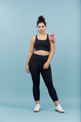 Black Compressive Classic-Rise Legging