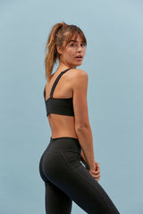 Black Compressive Classic-Rise Legging