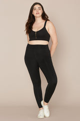 Black Compressive Classic-Rise Legging